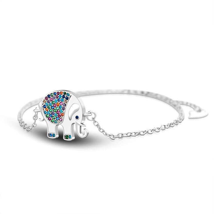 Dainty Elephant 925 Sterling Silver Bracelet Women Fashion Minimalist Everyday Jewelry Perfect for School Work or Travel