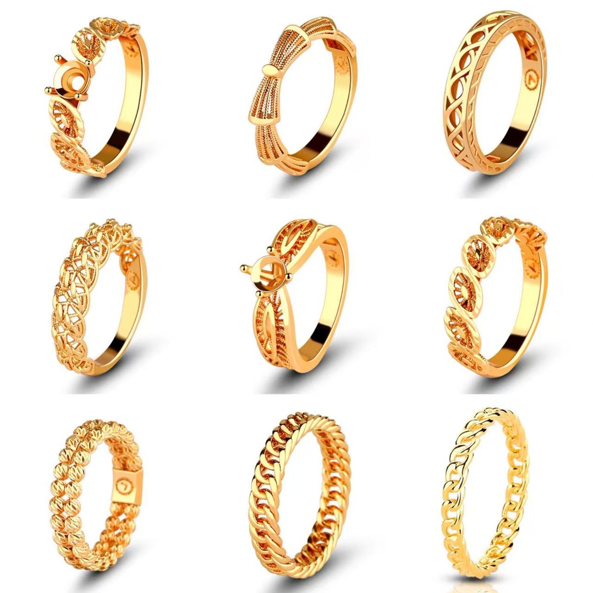 Popular 925 Sterling Silver 14k 18k 24k Gold Plated Ring for Women Engagement Gift Band for Bridesmaid Wedding Wholesale OEM ODM