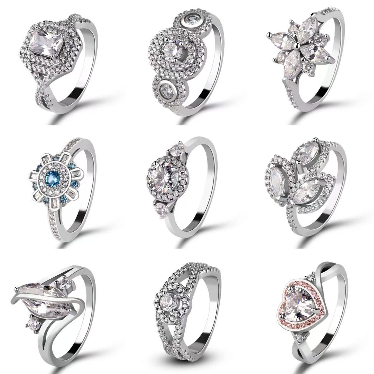 Transparent Zircon 925 Silver Ring Featuring Refined Shimmer Suitable for Elegant Minimal or Romantic Styling