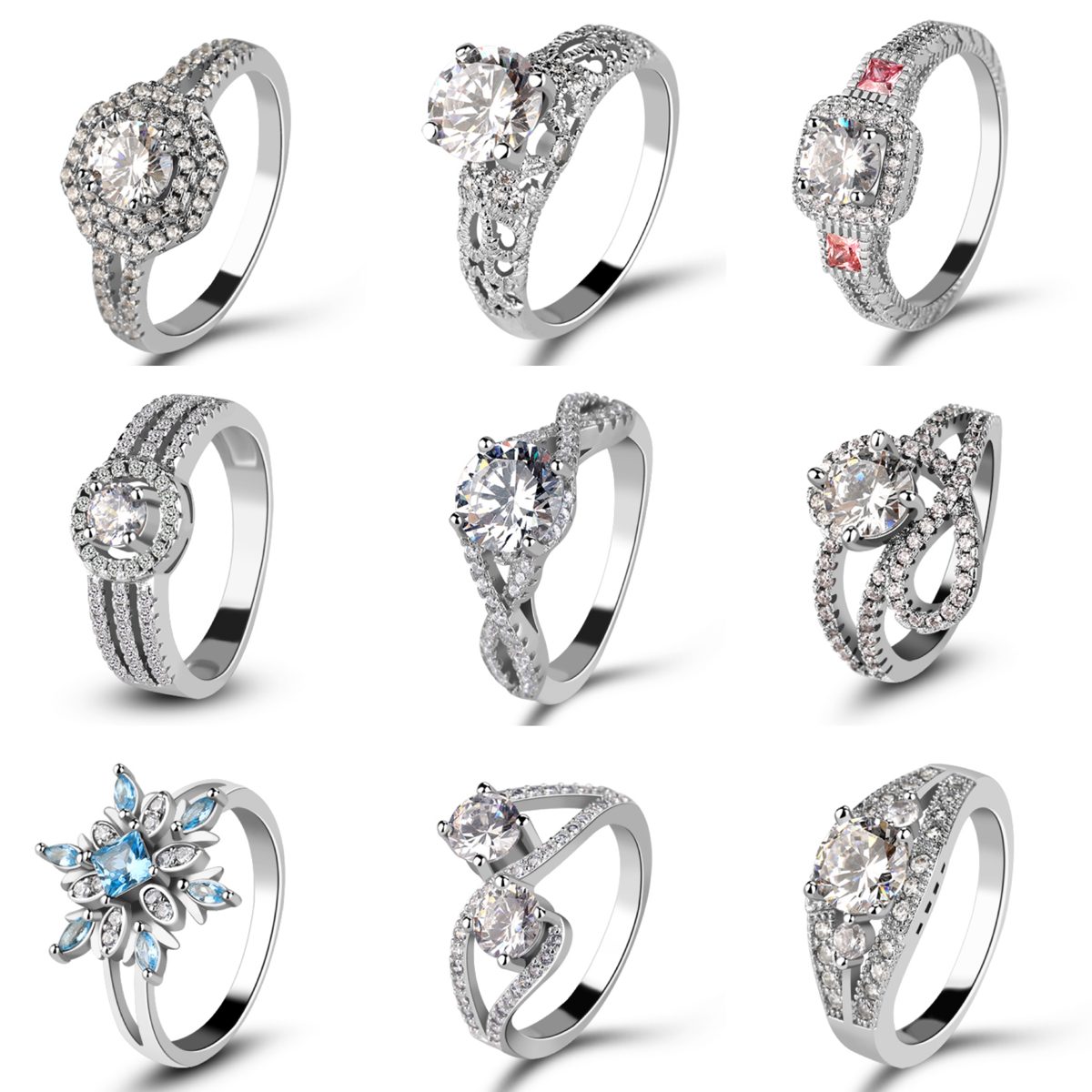 S925 Silver Ring with Clear Zircon Centerstone Brilliant Shine for Engagement Anniversary or Elegant Daily Styling