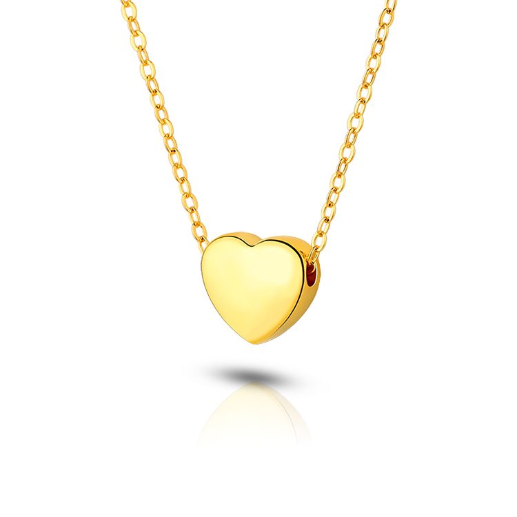 Dainty 18K 24k Gold Plated Heart Shaped Pendant Necklace for Women Fashion 925 Sterling Silver Jewelry for Women Gift Jewelry