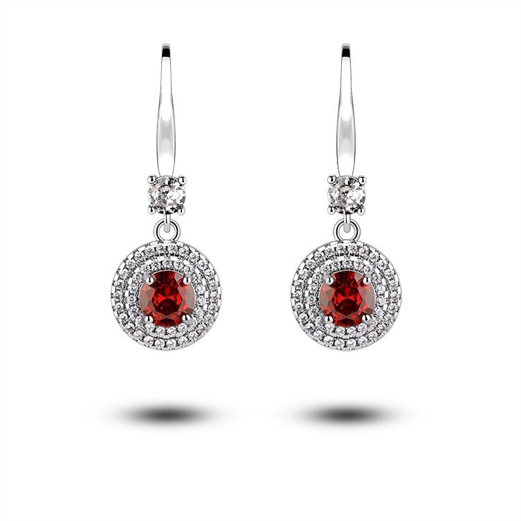Factory Direct Sale Light Luxury Zircon Drop Earrings 925 Silver Dangle Earrings for Women Fashion Jewelry for Birthday Gift