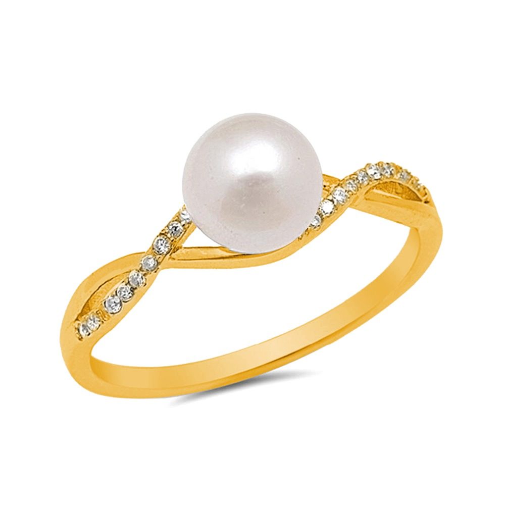 Custom Minimalistic Sterling Silver Rings 925 Silver Pearl Ring