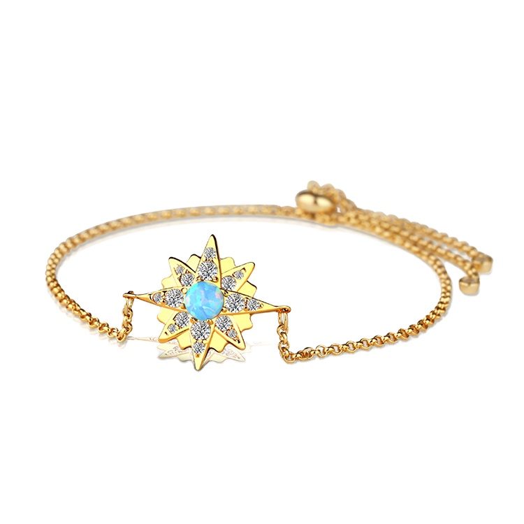 Fashion Brand Women 925 Sterling Silver Summer Sunflower Bracelet 14K Gold Plated Dainty Anklet Adjustable Foot Chain