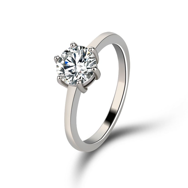 Fashion Zircon Engagement Silver Ring Women Crystal Rings Jewelry Stackable Rings for Wedding