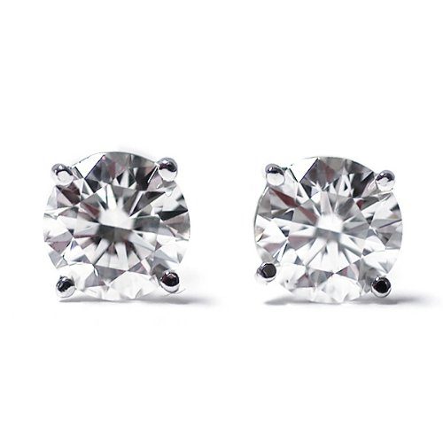 Fashion Solid 925 Sterling Silver Cubic Zircon Cz Diamond Stud Earrings for Women