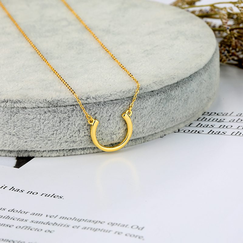 Mascot Fashion Jewelry 925 Sterling Silver 18K Gold Plated Letter Necklace
