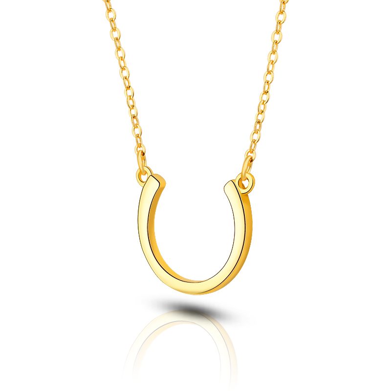 Mascot Fashion Jewelry 925 Sterling Silver 18K Gold Plated Letter Necklace