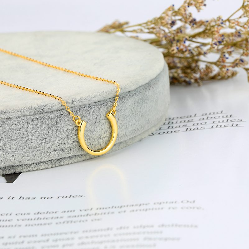 Mascot Fashion Jewelry 925 Sterling Silver 18K Gold Plated Letter Necklace