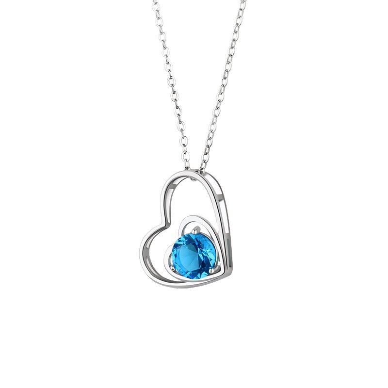 Fine Jewelry Manufacturer Wholesale 925 Sterling Silver Charm Pendant Necklace Heart Pendant Necklace